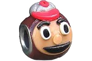 Stone Armory Ohio State Charms - Ohio State Buckeyes Brutus Charm - Hypoallergenic Stainless Steel Beads for Bracelets - Ohio State Gifts for Women