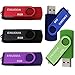USB Flash Drive 8GB ENUODA USB Flash 2.0 Memory Sticks Storage Thumb U-Disk for Storing Music and Files (5Pcs Mixed Colors)