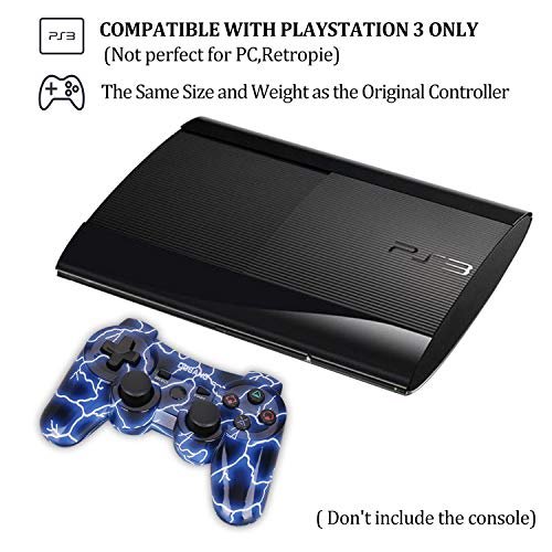 PS3 Controller Wireless - OUBANG Best PS3 Remote Sixaxis Control Gamepad for Playstation 3 (Spark Blue)