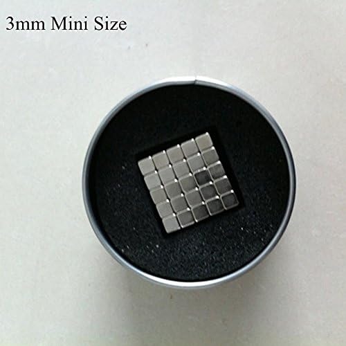 Magnetic Cube Mini Size,MOYANG Magnets Blocks Building 216PCS 3D DIY Puzzle Square Cube Educational Toys Stress Relief Toy for Intelligence and Creativity Development(3MM-Mini)