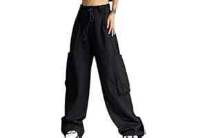 Firzero Cargo Pants for Women Wide Leg Parachute Sweatpants High Waisted Flowy Baggy Trousers 2024 Summer Trendy Y2k Pants