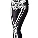 Dawdyfu Skeleton X-ray Bone Leg Leggings Stretchy Tights