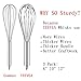 (UPGRADED) TeeVea 3 Pack VERY STURDY Kitchen Whisk Stainless Steel Balloon Wire Whisk Set Egg Beater Milk Frother Kitchen Utensils Gadgets for Blending Whisking Beating Stirring