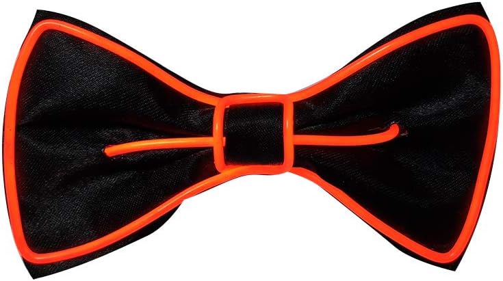 SOUTHSKY Christmas Luminous LED Bow Tie Fancy Plain Bowties Novelty Neon EL Wire Light Up for Christmas,Halloween - Image 3