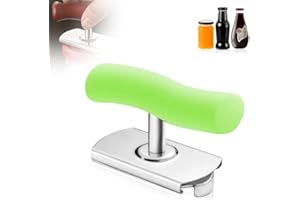 HILOST Effortless Arthritis Jar Opener,Household Adjustable Grip Jar Opener,2024 Upgraded Stainless Steel Can Opener Bottle Tin Cap for Seniors Quick Opening Tool (1#Green)