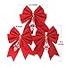 Pennsylvania Christmas Company Red Velvet Bow with Crystal Drop 6-Pack