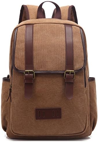 Travel Computer Bag Retro Canvas Knapsack Large Capacity Student Backpack