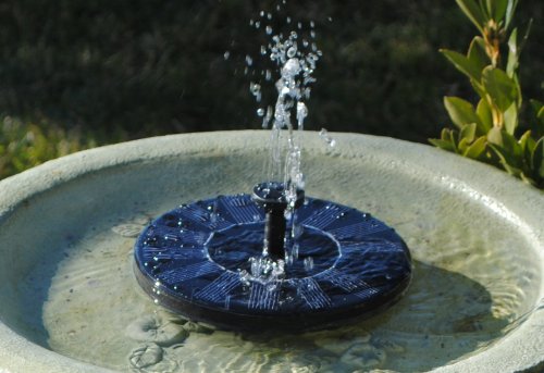 HomeSprout Solar Fountain Pump for Bird Baths, Ponds and Free-Standing Fountains. 1.4 W Solar Panel Water Pump Kit (Bird Bath, Stand or Other Accessories Not Included)