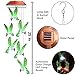 Topspeeder Solar Mobile Wind Chime with Color-Changing LED Lights - Waterproof Hummingbird Wind Chimes for Home, Party, Garden Decoration (Copper Board Hummingbird)