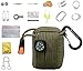 The Friendly Swede Survival Pod - 20 Accessories Emergency Paracord (Army Green)
