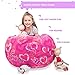 Stuffed Animal Storage Bean Bag Cover - Stuffed Toy Organizer and Storage Solution. Pink Color, Nice for Girls. 27 in, Little Princess