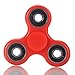 (2 Pack) KAMII Tri Fidget Hand Spinner - Fidget Work Ultra Fast Bearing Good for ADHD EDC Focus Toy for Killing Time (Black&Blue)