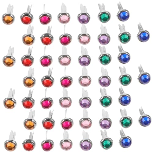 DIYEAH 50Pcs Mini Brads Paper Fasteners for DIY Crafts Scrapbooking and Decorative Projects Durable Two Legged Nails for Easy Insertion and Secure Fixing