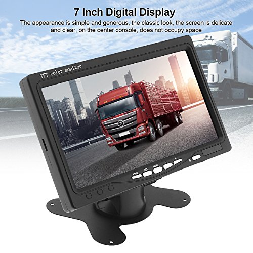 ePathChina Car Rear View Monitor 2 Video Input DVD VCD Headrest Vehicle Monitor Support Audio Video HDMI VGA 7 Inch 16:9 HD 1024600 TFT LCD Color - Thumbnail 7