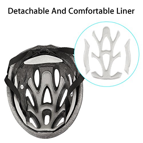Ranger5 Cycling Helmet with Visor, Adult Bike Helmets with Removable Magnetic Shield, Detachable Liner & Dust Resistant Cover, Lightweight, Adjustable Size for Road Cycling, Outdoor - Black & Green
