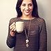 Jovitec Fashion Lanyard, Necklace Chain Lanyard for ID Badge Holder and Key Chain, Women's Chain Inspirational Pendant (Rose Gold)