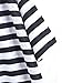 Sheinside Women's Black White Striped V Neck Loose Dress