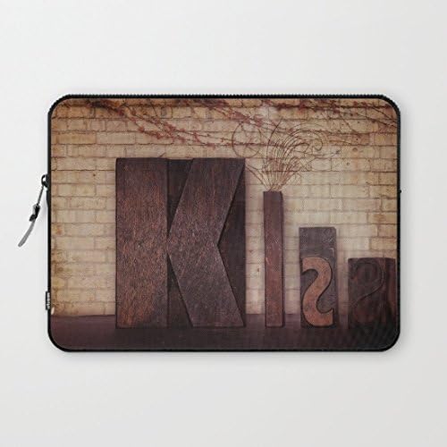 Eratio Kiss Quote Neoprene Protective Laptop Sleeve 13 Inch Macbook Air Case Macbook Pro Sleeve and 13 Inch Laptop Bag Cover