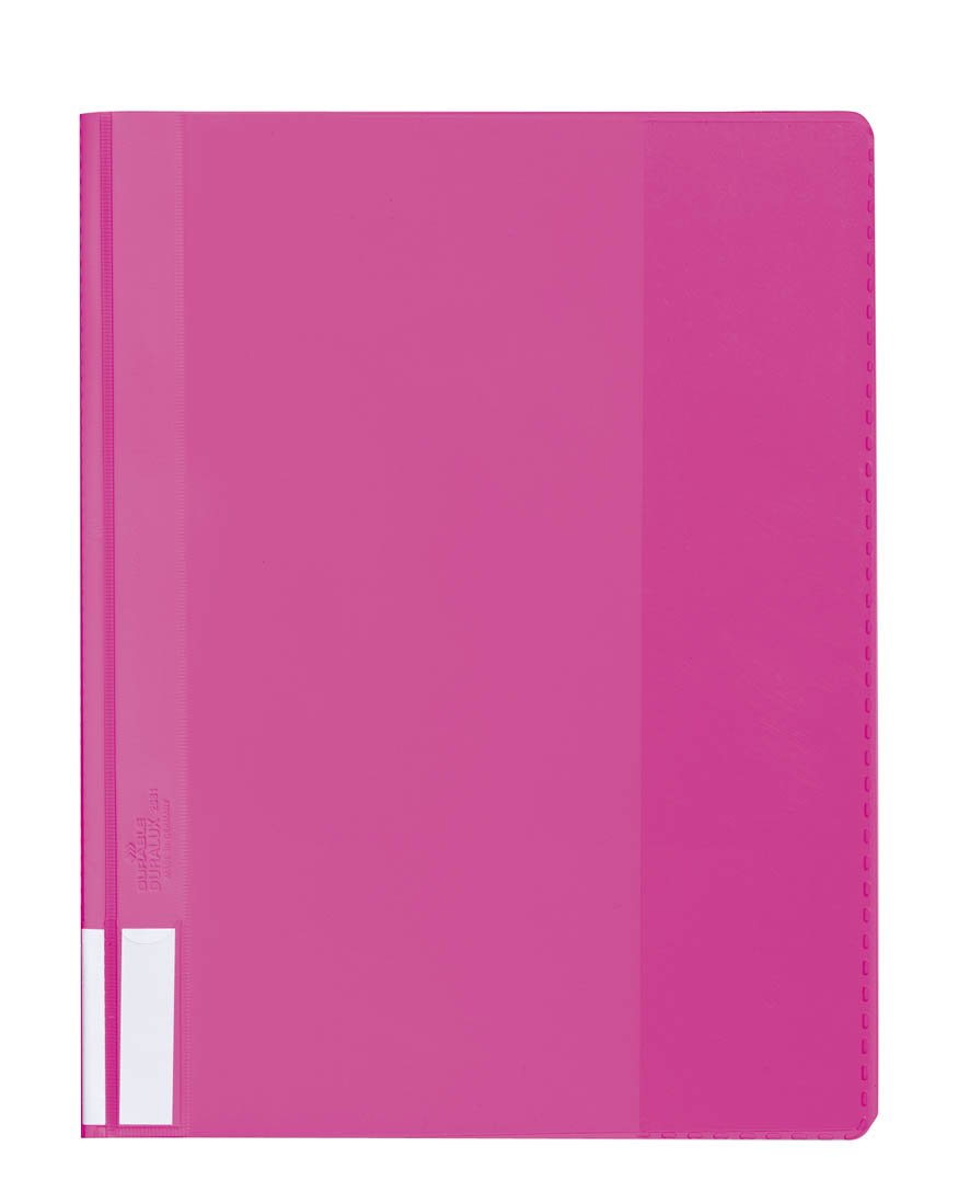 Durable Duralux Clear View Folder - Pink (Pack of 25)