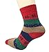 Chalier Women's 5 Pairs Vintage Thick Knit Warm Wool Crew Winter Socks, A-Snowflake, Free Size