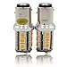 2-Pack 1157 BAY15D 7528 2057 2357 P21/5W Extremely Bright Amber/Yellow LED Light 12V-24V DC,5050 18 SMD Car Replacement For Parking Turn Signal Light Lamps Tail BackUp Bulbs