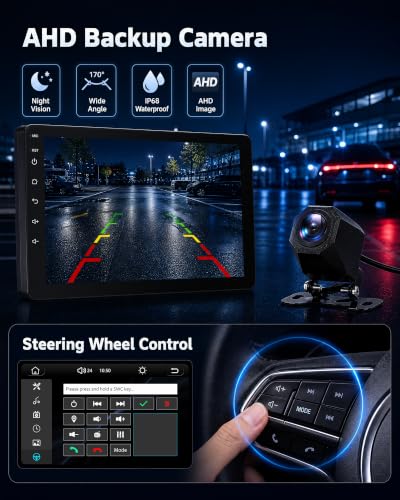 SIXWIN Autoradio per Mercedes Benz Smart 451 Fortwo 2005-2010, 9 Pollici IPS HD Schermo con CarPlay Wireless e Android Auto, Mirror Link, Vi-Link, Bluetooth, FM RDS, DSP, SWC e Telecamera