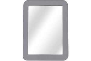 Vermo Magnetic Mirror - 1-Pack Locker Mirror - 5" x 7"- for School Locker, Bathroom, Household Refrigerator, Locker Accessory, Workshop Toolbox, Office Cabinet or More (Grey Single)
