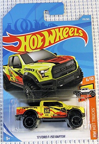 Hot Wheels 2018 50th Anniversary HW Hot Trucks '17 Ford F-150 Raptor 175/365, Yellow