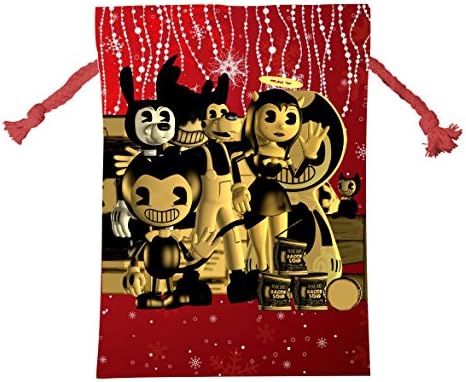 Bendy And The Ink Machine Drawstring Santa Sack Personalized Santa Bags for Storing Christmas Gifts Decorations