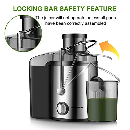 Homeleader Juicer Juice Extractor 3 Speed Centrifugal Juicer with Wide Mouth, for Fruits and Vegetables, BPA-Free Homeleader Juicer Juice Extractor 3 Speed Centrifugal Juicer with Wide Mouth, for Fruits and Vegetables, BPA-Free
