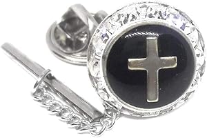 Menz Jewelry Accs Silver Religious Cross TIE TACK/Lapel PIN Manufacturer Direct Pricing