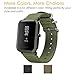 Xiaomi Amazfit Bip Band,ViCRiOR Premium Soft NATO Woven Nylon Quick Release Replacement Strap Watch Band with Metal Buckle for for Xiaomi Amazfit Bip Women Men, Army Green