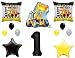 1st BIRTHDAY CONSTRUCTION Balloons Decoration Supplies Party Boy Dump Truck Bulldozer First