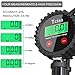 Tcisa Tire Inflator with Pressure Gauge - Digital Heavy Duty 200 PSI Air Pressure Gauge with Leakproof Air Chuck Valve Extender Rubber Air Hose Quick-Connect Fitting