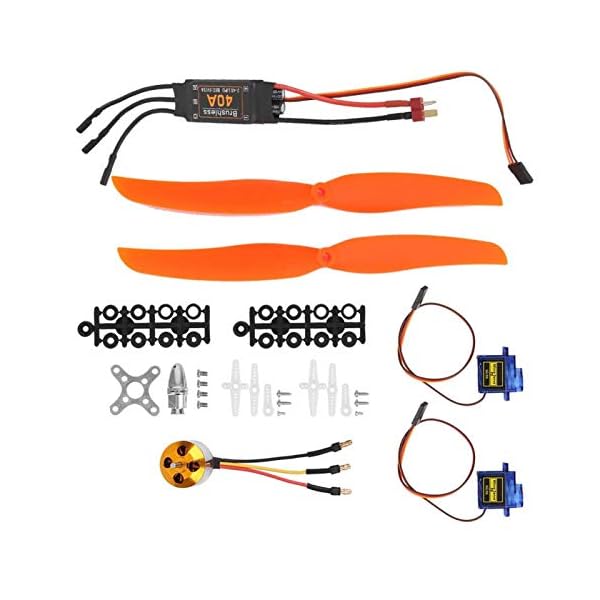 XINMYD RC Flugzeugteile, A2212 1000KV Bürstenloser Motor 40A ESC SG90 9G Mikroservo 1060 Propeller für RC Flugzeug – Bild 5