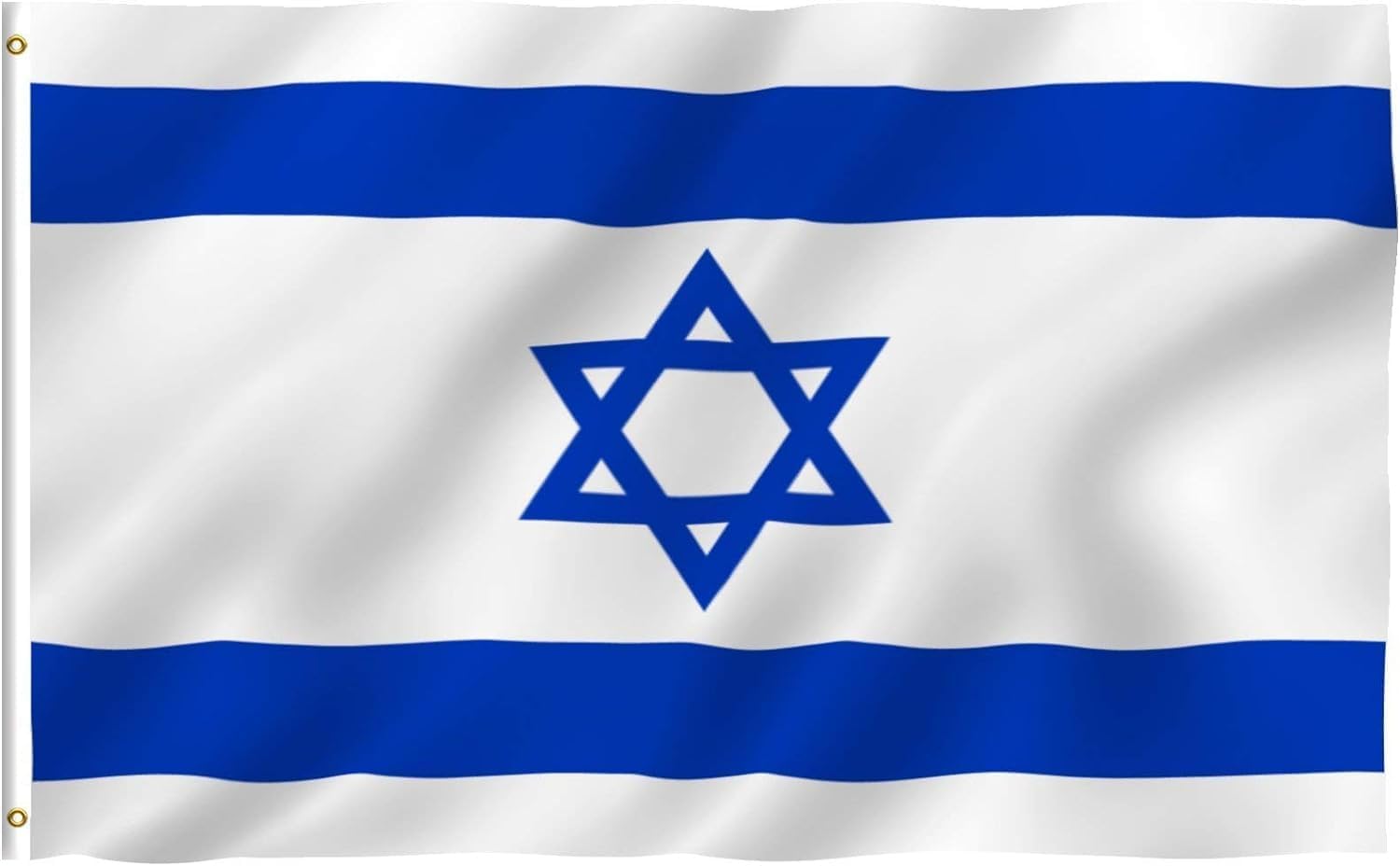 Flags - Israel Flag 3x5 Foot,Vivid Color and Fade proof - Canvas Header and Double Stitched - Israeli National Flags Polyester with Brass Grommets 3 X 5 Ft