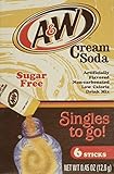 A&W Cream Soda Singles To Go Powder Packets - Sugar Free, Non-Carbonated Cream Soda Flavored Water Drink Mix, 6 Count ( Pack Of  12 ) - ORIGINAL FLAVOR
