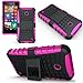 ElBolt 3 in 1 Bundle Nokia Lumia 635 / Nokia Lumia 630 Armor Grenade Stand Hard Gel Case - Hot Pink with Free Ultra-Sensitive Stylus Pen and Premium Screen Protector by BeautyCentral TM