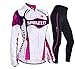 sponeed Women's Cycle Jersey Bike Clothing Gel Padded Long Sleeve Nobility Size S US Purple