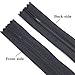 25pcs Nylon Invisible Zippers for Dresses, Skirts, Pillows, Sewing Craft (20 inch, Black)