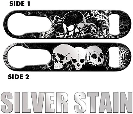 Cross Bones Silver PSR Professional Bartender Bottle Opener with Pour Spout Remover