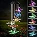 Wind chimes outdoor, gifts for mom,solar wind chimes ,butterfly wind chime ,outdoor decor, mom gifts,birthday gifts for mom,gardening gifts,grandma gifts, wind chimes solar,windchimes unique outdoor