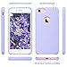 ULAK iPhone 7 Case, Lavender Slim Fit Liquid Rubber & Silicone Protective Shock Absorption Cover with Soft Microfiber Cloth Lining Cushion for Apple iPhone 7 4.7 Inch,Purple