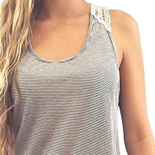 Clearance!Women Tank Top,Simayixx Women Summer Lace Casual Vest Short Sleeve Blouse Tank Tops T-Shirt (XL, Gray)
