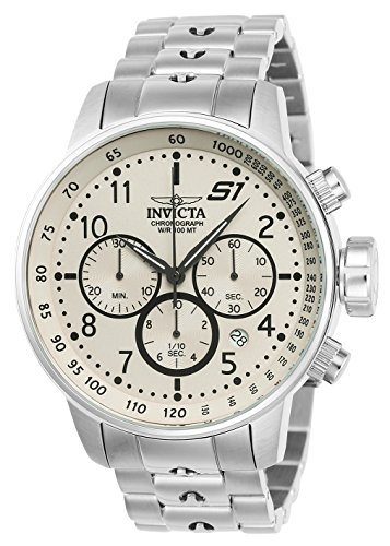 Invicta Men's 'S1 Rally' Quartz Stainless Steel Casual Watch, Color:Silver-Toned (Model: 23077)