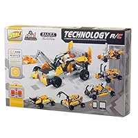 Bo Toys R/C 10 in 1 Race Cars Building Bricks Radio Control Toy, 198 Pcs DIY Kit with USB Rechargeable Battery, Construction Build It Yourself Toys