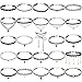 ZYG 25Pcs Black Velvet Choker Necklace for Women Girls Tattoo Stretch Gothic Leather Lace Necklace