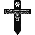 Unittype Dog Grave Marker Cross Memorial Gifts Pet Loss Stake Memorial Plaques for Outdoors Pet Memorial Garden Decor Waterpr