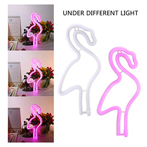 Flamingos Signs Wall LED Neon Light, Decor Night Lamp for Chistmas, Wedding Birthday Party & Bedroom
