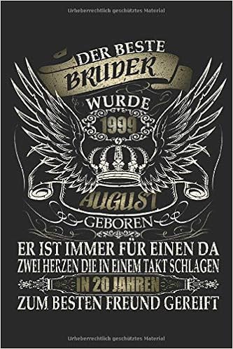 Der Beste Bruder Wurde Im August Geboren 20 Geburtstag Ein